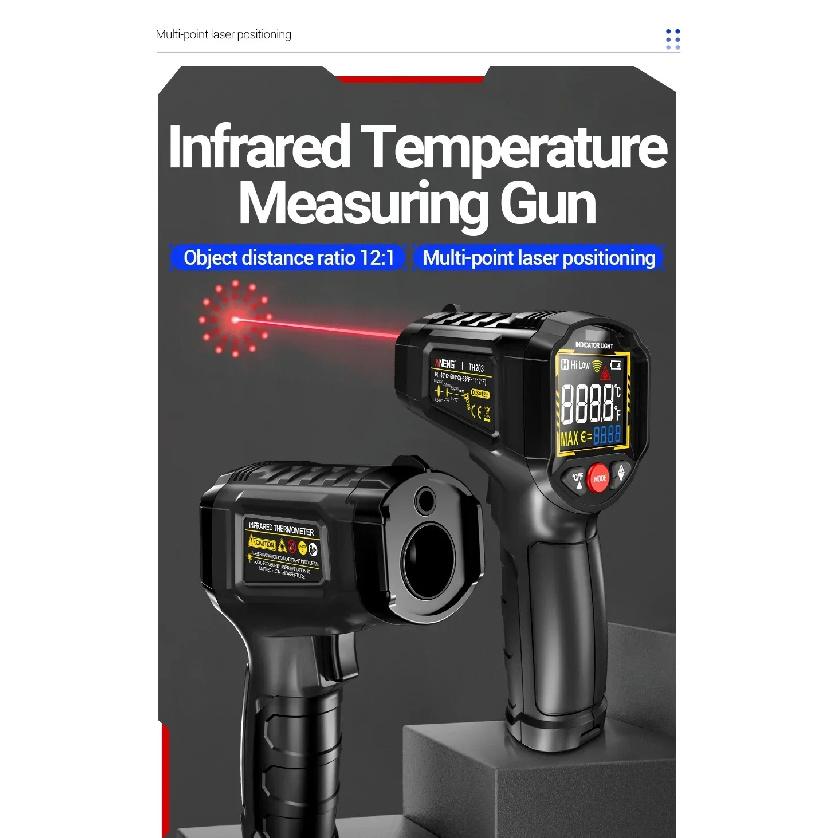 Infrared Thermometer -50~600℃ Digital Temperature Meter Non-contact Pyrometer Tester IR Hygrometer Industrial Tool ANENG TH203