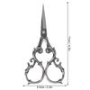 Retro Scissors Stainless Steel Gourd Shape DIY Vintage Small Embroidery Cutting ToolsGray Silver