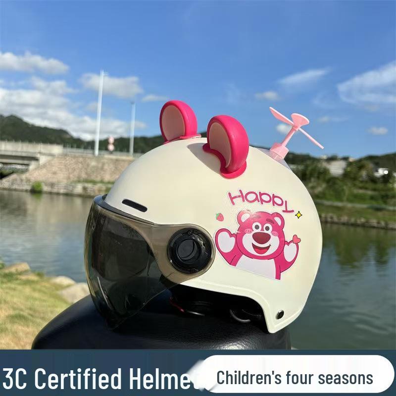 3C Standard Kids' Electric Vehicle Helmet: Lightweight, Cute, Sun-Protective for Boys & Girls