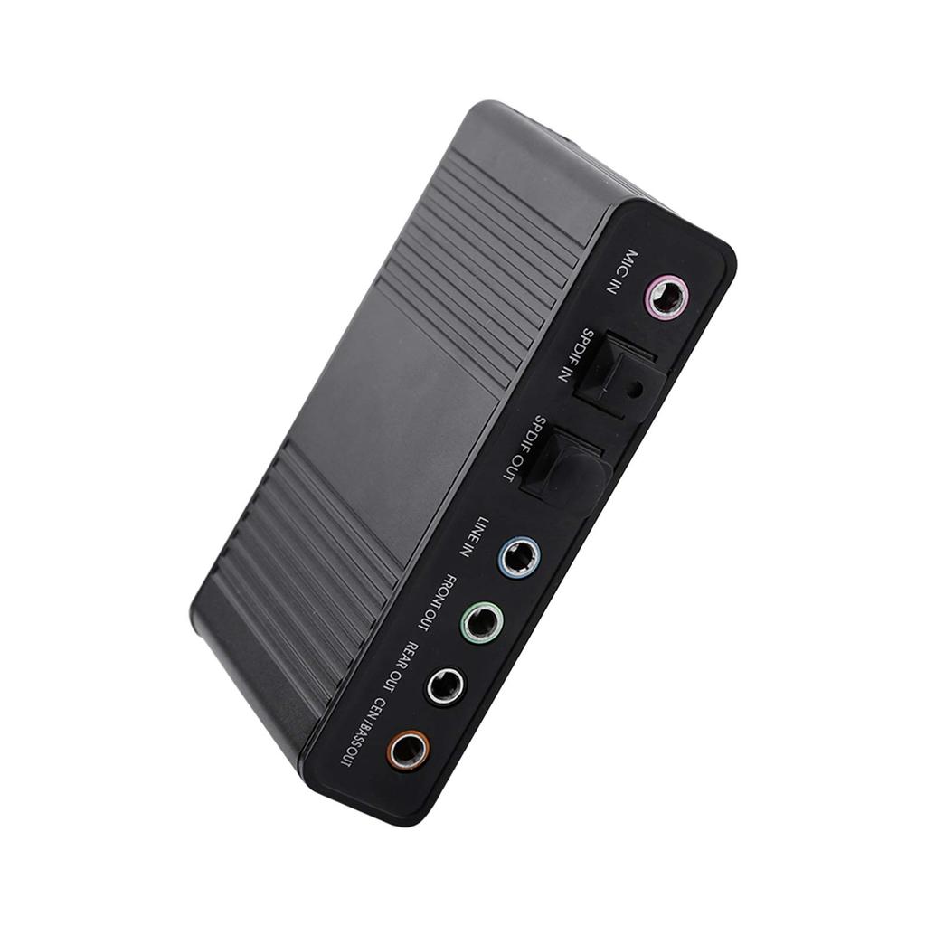 Acogedor USB 2.0 External Sound Card 6-Channel 5.1 Surround Sound Adapter with SPDIF Digital Audio Output, for PC