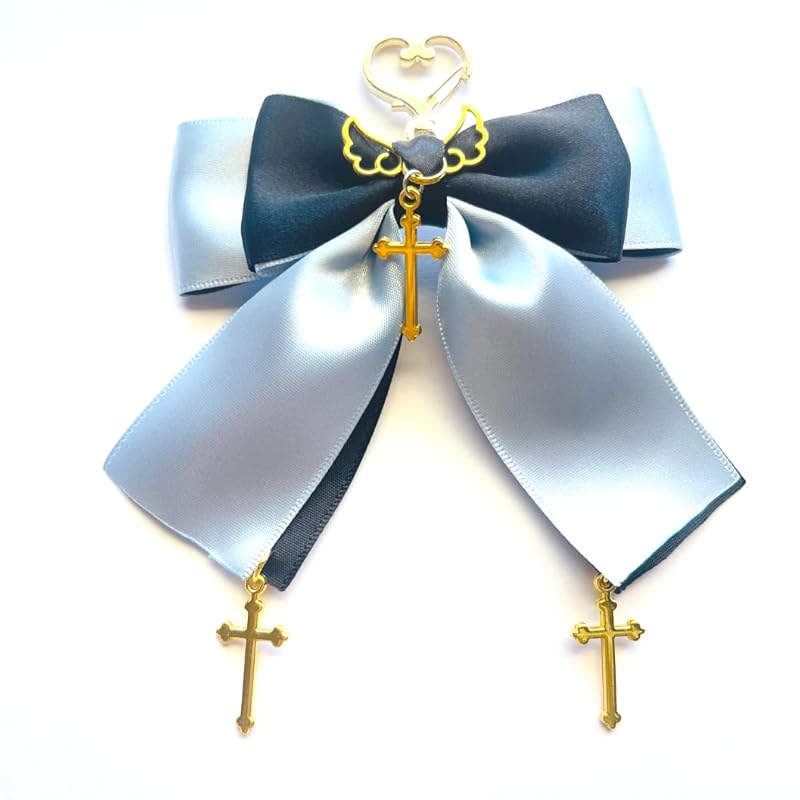 

(Onoderiya/Penguin Land) [Key chain | 1 piece] Shimmering angel wings gothic cross bag charm key chain [ lolita Dream cute Gothic Lolita gothic magic