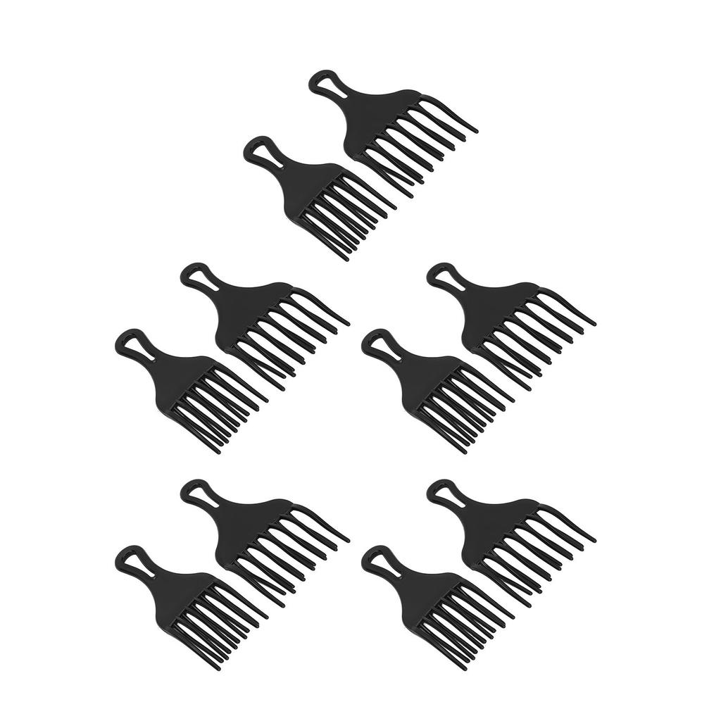 10pcs Hair Pick Comb Wide Tooth Ergonomic DIY Hairstyles Plastic Hair Pick for Long Thick Curly Hair for Salon Styling