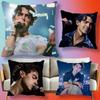 Singer JJoe Jonas Doublesided Printed Pillow Cover Solid Color Minimalist Pillowcase Fits All Bedroom Styles