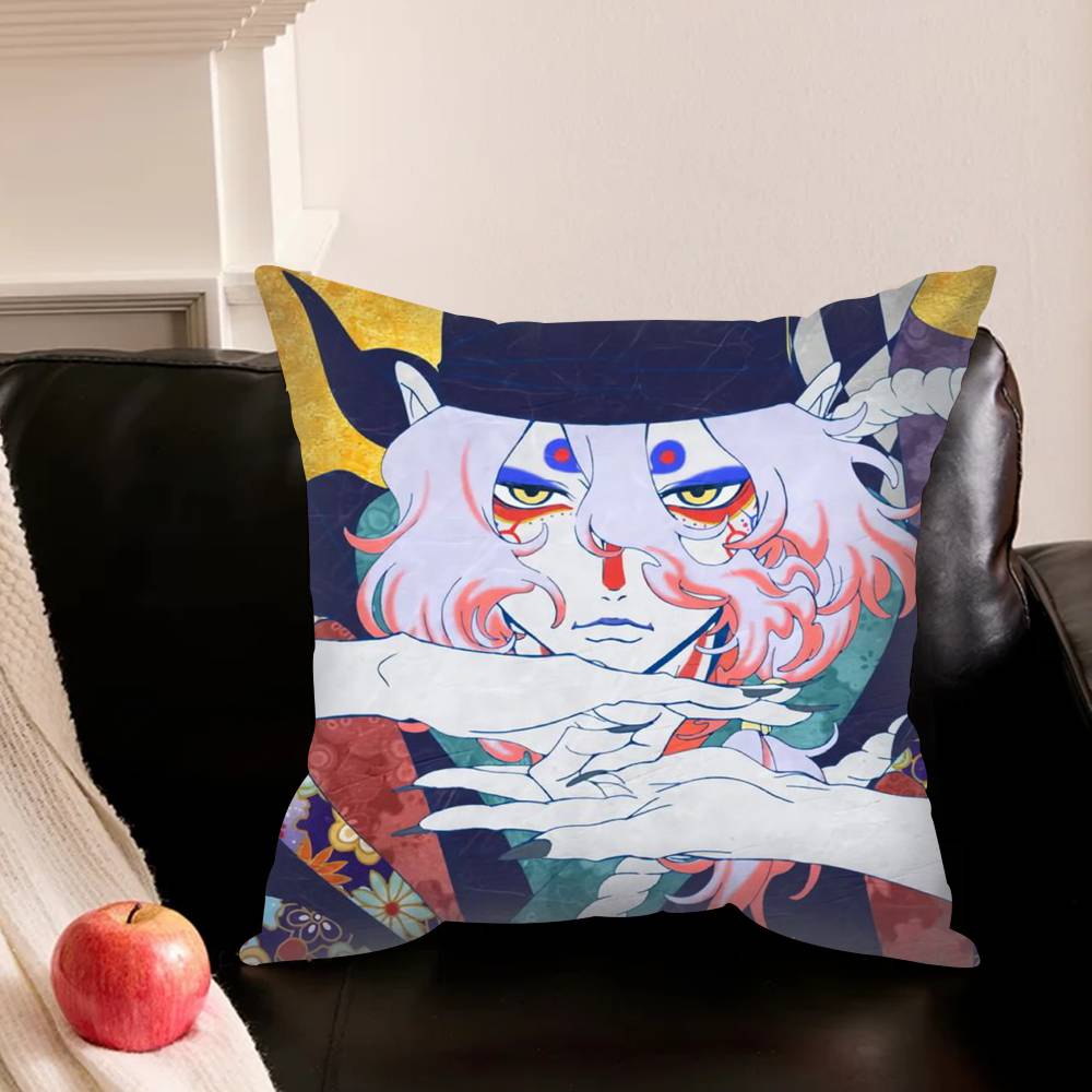 Tv Anime M-Mononoke Various Sizes Square Pillowcase For Car Home Bedchamber Decor
