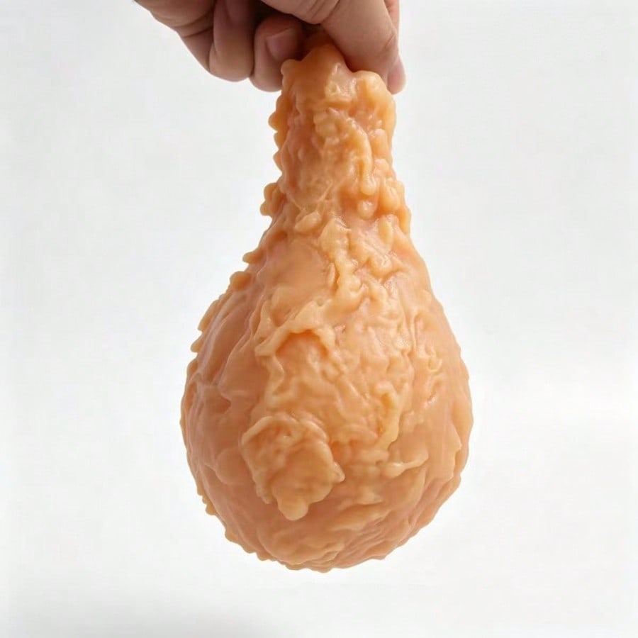 Oversized Fried Chicken Leg Squishy Fluid Ball Malleable Hand Pinch Toy Stress Relief Portable Sensory Fidget Holiday Birthday Gift For Friends Family