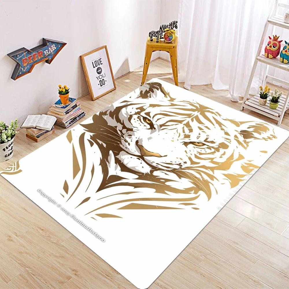 

Animal Art Carpet Various Styles With Lion Wolf Smoke Crown Artistic Designs Non Slip Rug For Living Room Bedroom Decor 40x60cm