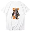 Teddy Bear Tshirt Cool Robotic Graphic Tops Harajuku Cartoon Streetwear Fitness Clothes Casual Fashion Tee Roupas Masculinas