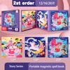 Kids Magnetic Wooden Puzzle Cartoon Pattern Busy Quiet Book Jigsaw Puzzles Game Kids Montessori Educational Toys for Children