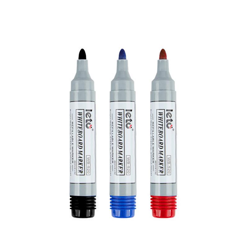 3 Color Whiteboard Marker,2mm Nib Easy Erasable Refillable Ink,Large Capacity,Office Meeting Whiteboard Teaching Stationery