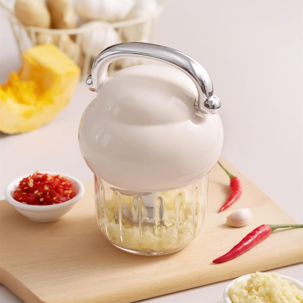 Food With Handle 30ml Grinder,Food Processor Small Meat Grinder,for Garlic Meat Puree Vegetable Home Apartment Restaurant
