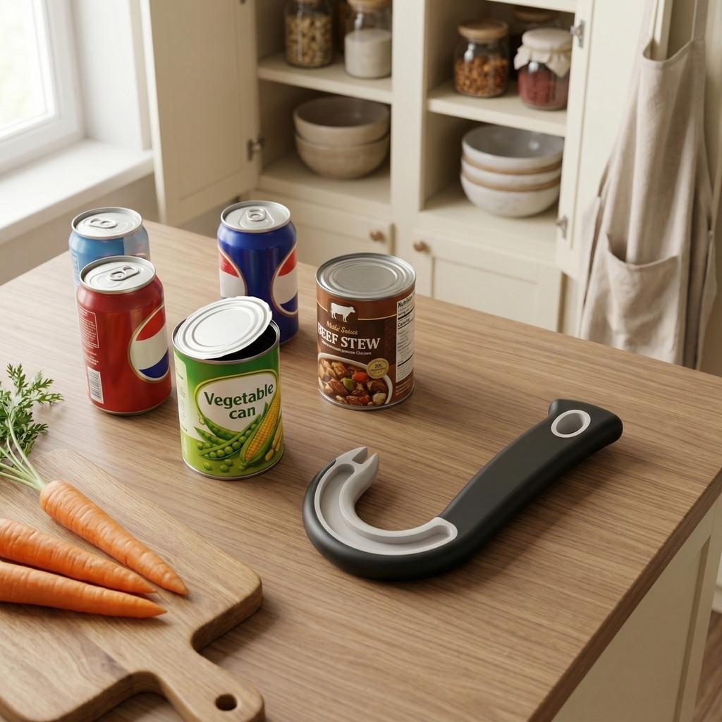 Hook-shaped Can Opener Easy-Open Lid Manual Bottle Opener