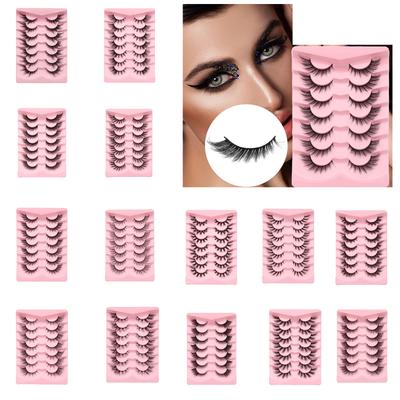 Prodloužení řas Kočičí oko Liščí oko Umělé norkové řasy Přirozený vzhled Řasy Huňatý objem Řídké řasy 7 párů Umělé řasy