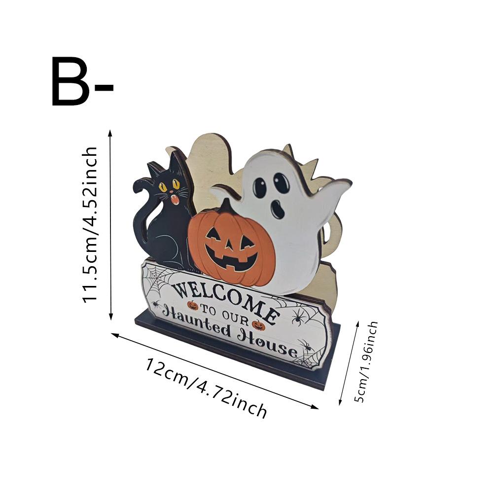 Wooden Halloween Tissue Holder Ghost Pumpkin Tabletop Napkin Organizer Festive Dining Room Decor Paper Towel Stand for Holiday Use