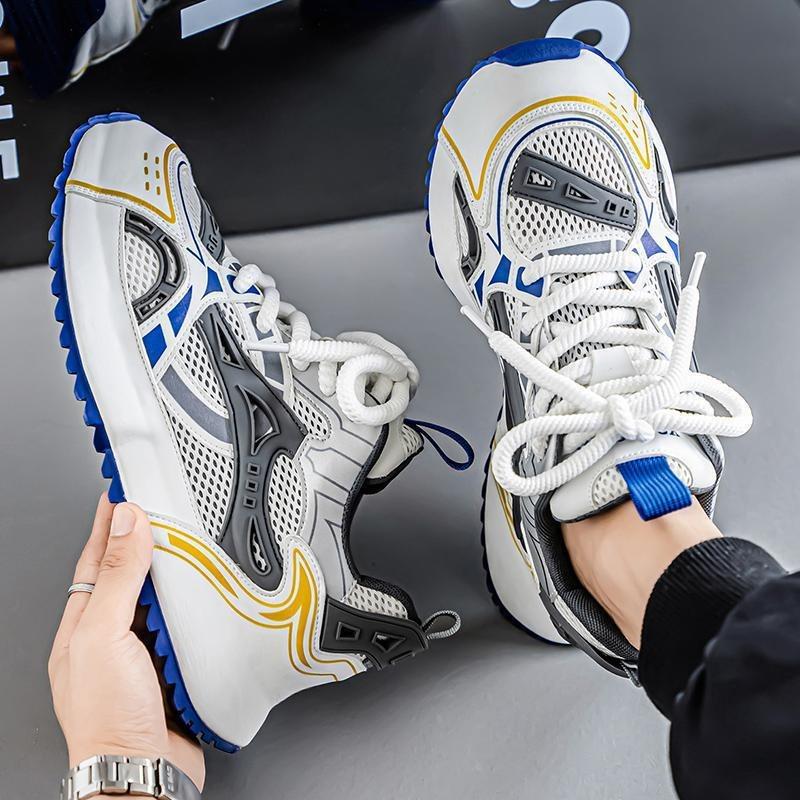 Fashion Men Casual Vintage Sneakers Mesh Breathable Outsole Four Seasons Single Shoe Style Sport Shoes Trendy for Men Basketball Shoes