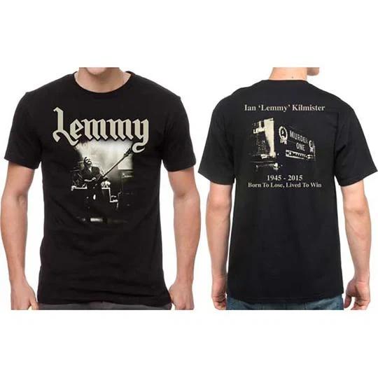 Motorhead Lemmy Lived to Win T-shirt (double sided) S