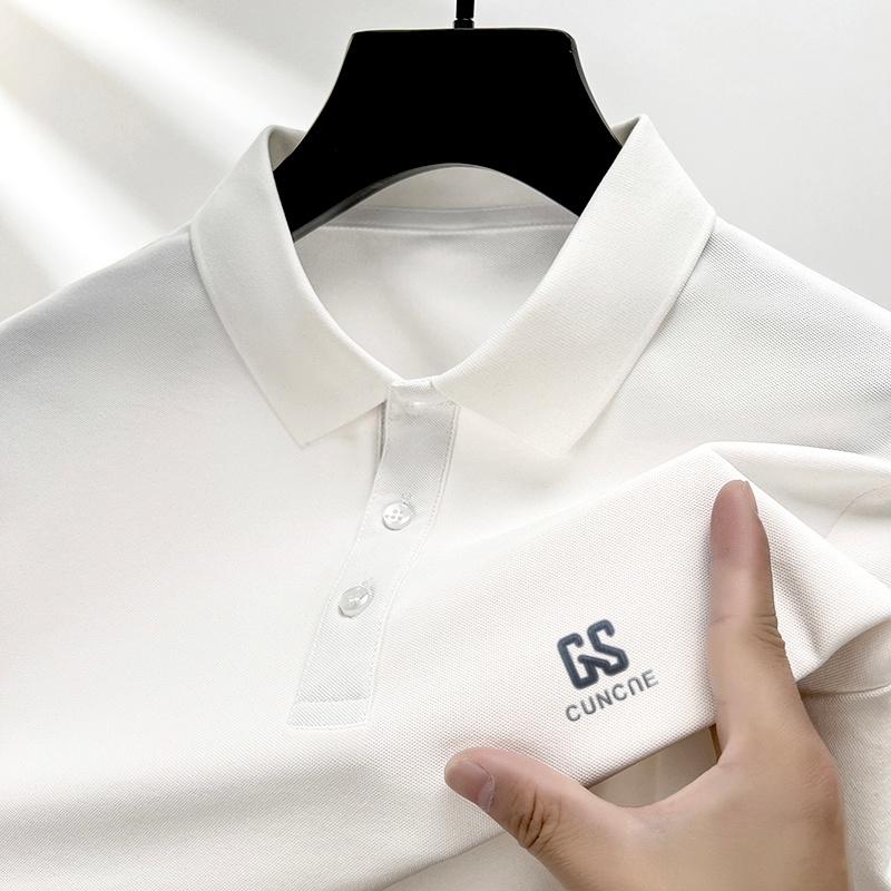 High End Design Men's Polo Shirt Lapel Short Sleeve T-Shirt Summer New Exquisite Letter Print Fashion Casual Business Menswear