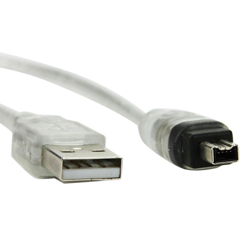 CHENYANG USB Male To Firewire IEEE 1394 4 Pin Male iLink Adapter Cord Cable for Sony DV DCR-TRV75E