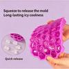 Silicone Honeycomb Ice Tray With Lid, Easy-Release Flexible Ice Mold, 37 Hexagonal Ice Maker, Suitable For Whiskey, Cocktails, Refrigerator Freezing