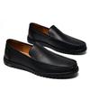 Men's Genuine Leather Loafers - Soft Sole, Breathable & Trendy Driving Shoes