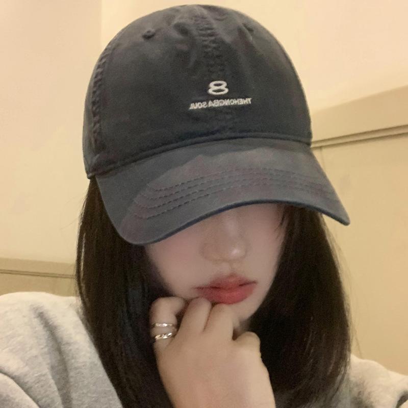 For For Men And Women Solid Color Color Letter Print Embroidery Peaked Hat Alll-Match Wild Cotton Couple Sun Visors Hats Casual Baseball Cap
