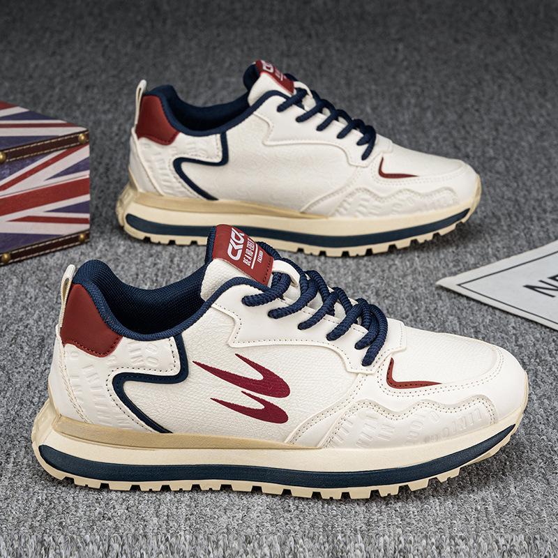 The New Spring Pattern Machine Is Spliced with Fashionable and Versatile Athleisure Men's Shoes, with a Thick-sole, Heightened, Non-slip and Wear-res