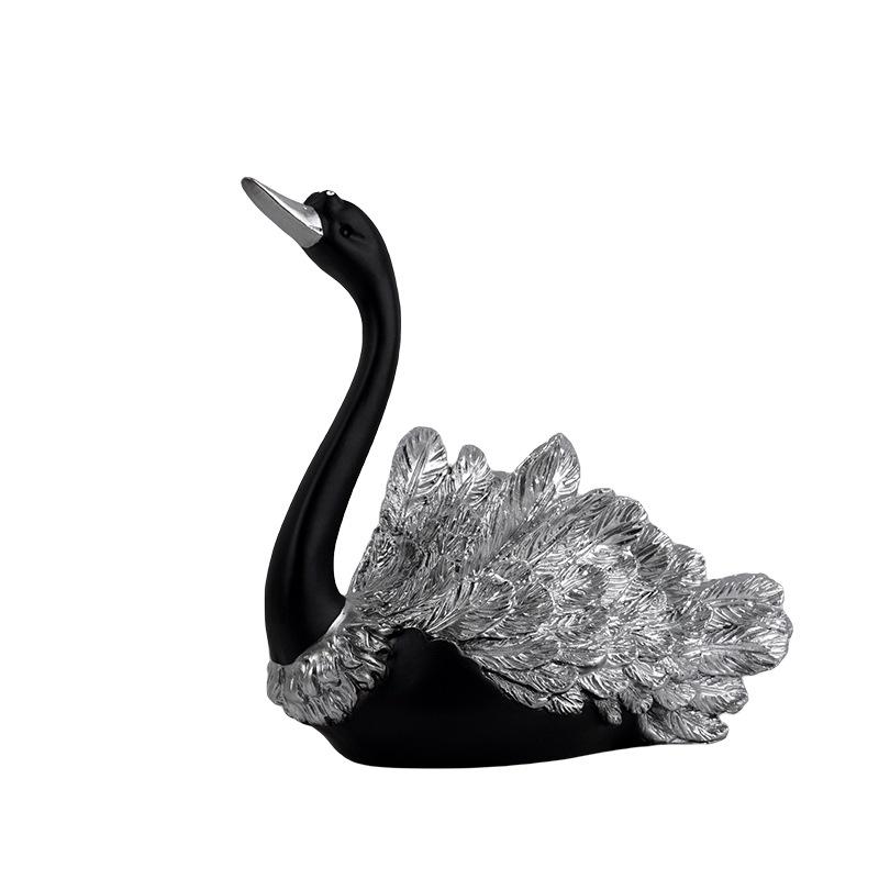 European Couple Swan Ornaments Wedding Latest House Living Room Entrance Wine Cabinet TV Cabinet Home Good Use Decoration Resin Crafts