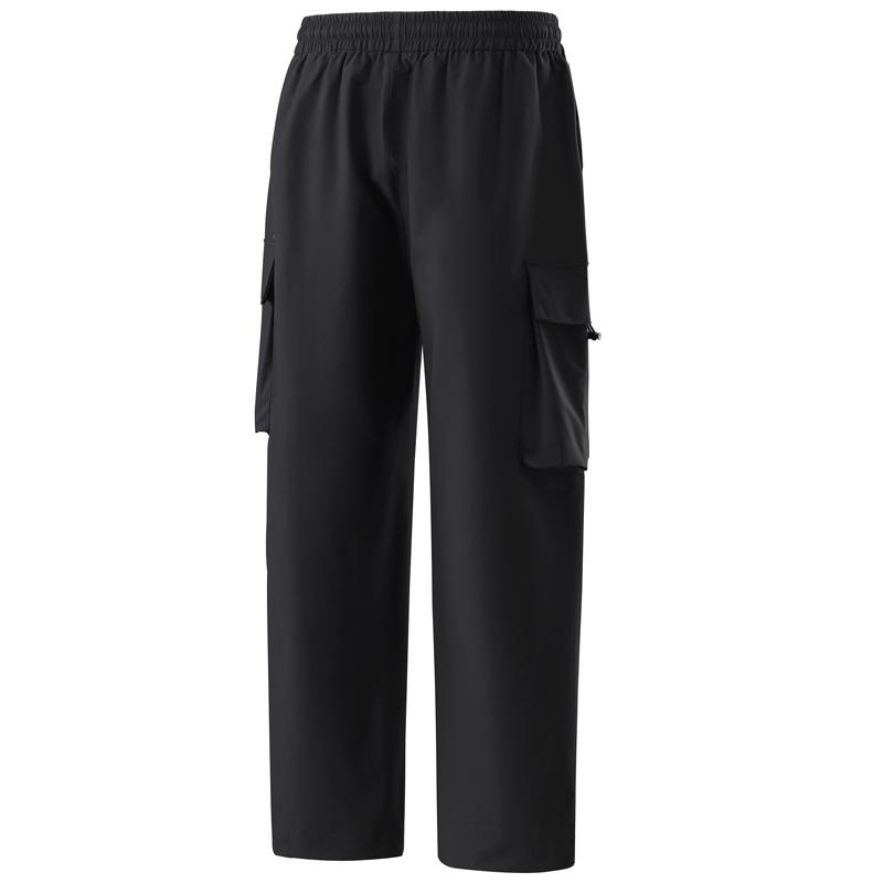 Nadměrná velikost 4XL-10XL Podzimní nadměrné černé cargo kalhoty pro muže Oblečení Vodotěsné Ležérní Elastický pas Dlouhé kalhoty