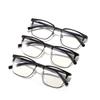 Simple square frame business style anti-blue light glasses Male and female metal students myopia glasses