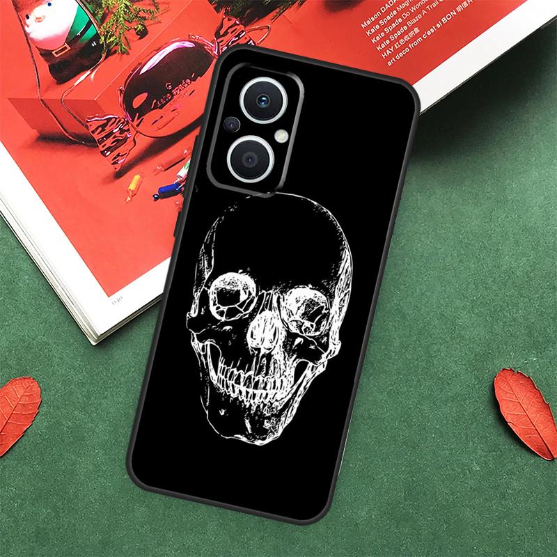 Cool Spooky Skull Face Case For OPPO Reno 5 Lite 8 4 6 7 10 Pro 4Z 5Z 8T OPPO Find X6 X5 Pro X2 Neo X3 Lite Cover