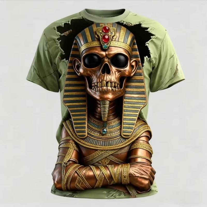 Horror Zombie 3D Print T Shirt for Men Fashion Halloween Dress Up Short Sleeve Street Trend Breath Oversize Parent-child Tee Top