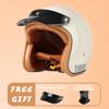 VGV DOT Certified Retro Cruise Motorcycle Helmet Men's and Women's Electric Vehicle All-season Riding Half Helmet Motorcycle 3/4