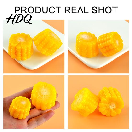 Realistic Kitchen Display 6Pcs Artificial Corn Slices Set Fake Props Decorative for Shelves Creative Vegetable Ornaments Farmhouse Home Decoration