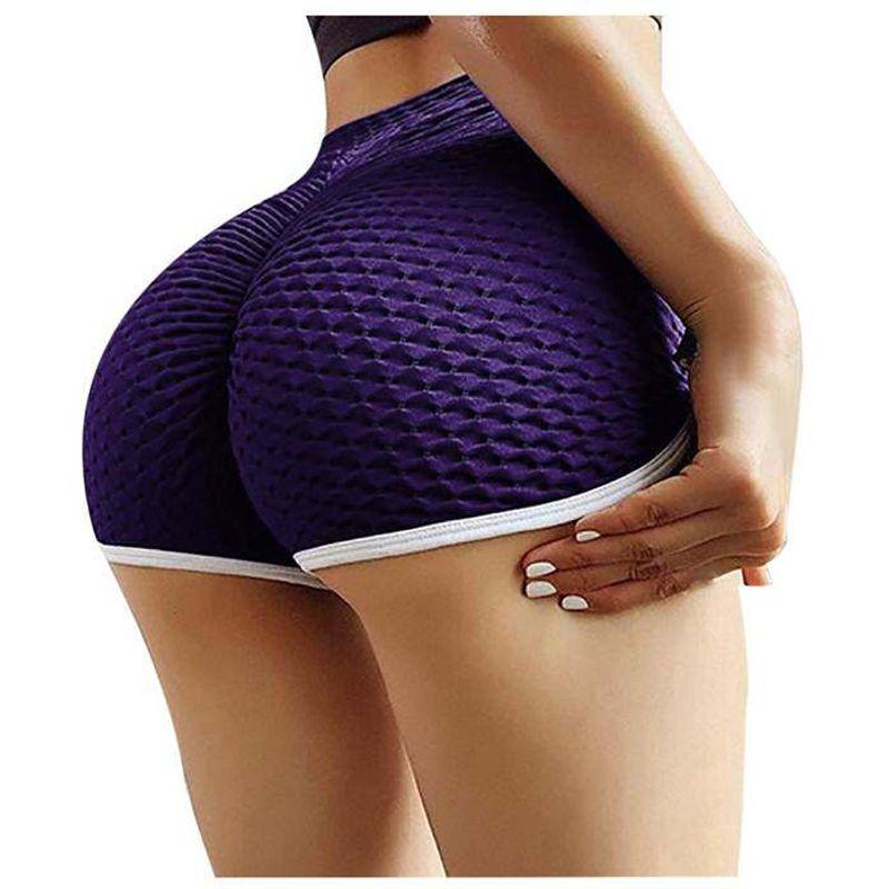 Fashion Sports Fitness Yoga Shorts Women s Clothing Purple S
