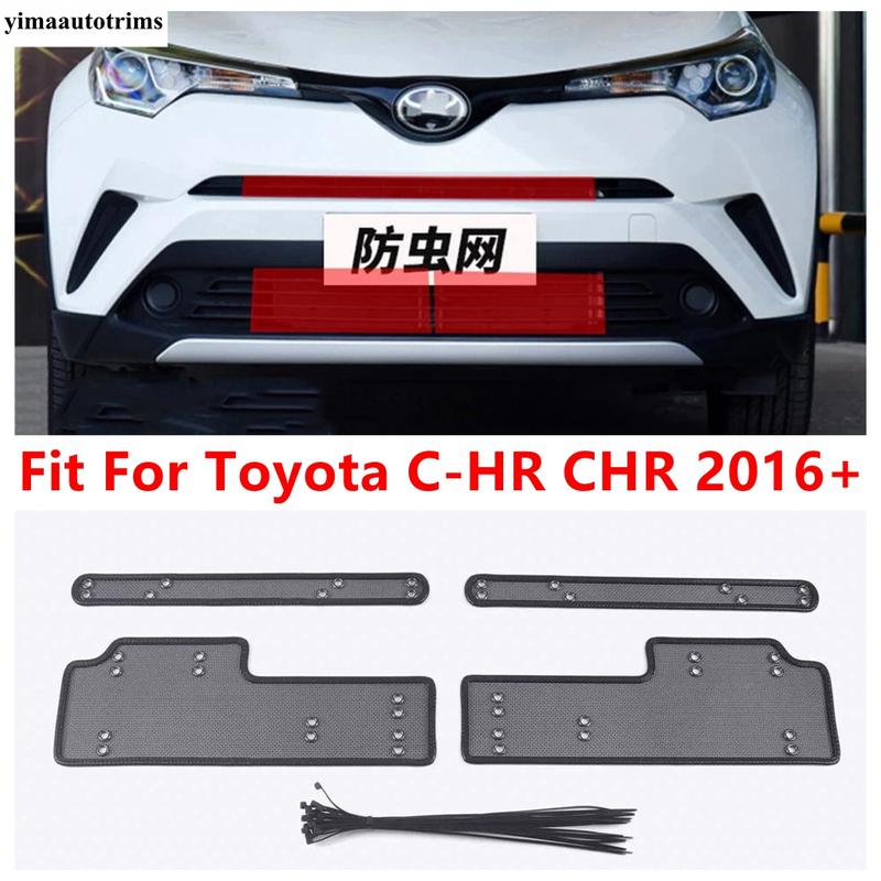 Front Middle Grill Grille ect Screening Mesh Net ert Protection Kit Accessories Exterior For Toyota C-HR CHR 2016 -