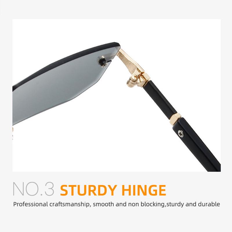 Trendy Frameless Square Sunglasses with Personalized Sun Protection