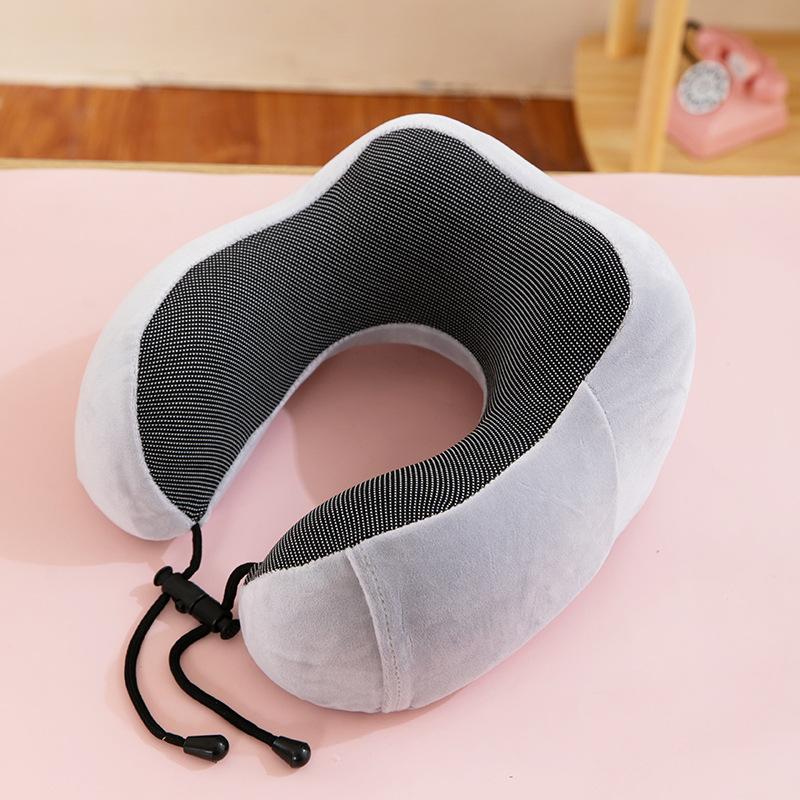 Soft Travel Pillow U Shaped Travel Healthcare Memory Foam Slow Rebound Filler Neck Cervical Airplane Pillow Neck Cushion