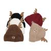 2025 autumn and winter new wool hat cartoon cute elk horn warm thickened knitted hat Christmas hat women