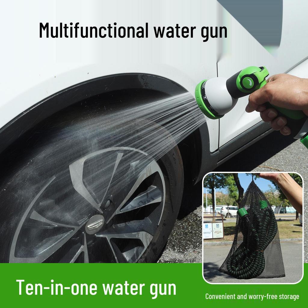 Retractable High-Pressure Hose: Versatile Car Wash & Garden Watering Tool for Easy Storage