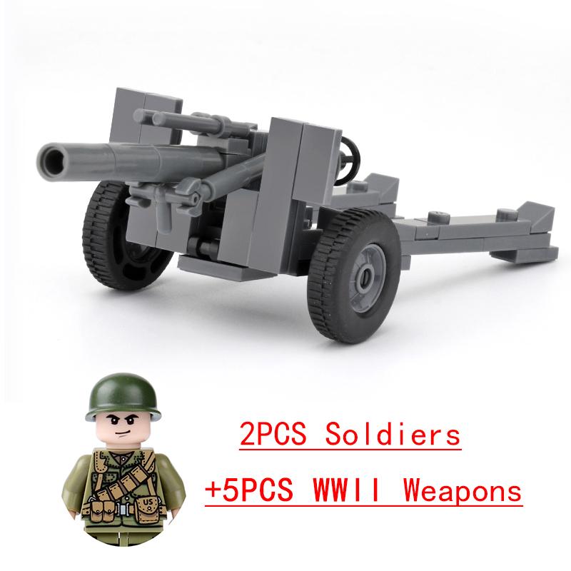 Non-Toxic Wwii Military North African Campaign Wheeled Armored Vehicle Tank Cannon Soldier Figures Building Blocks Weapon Truck Army Toy