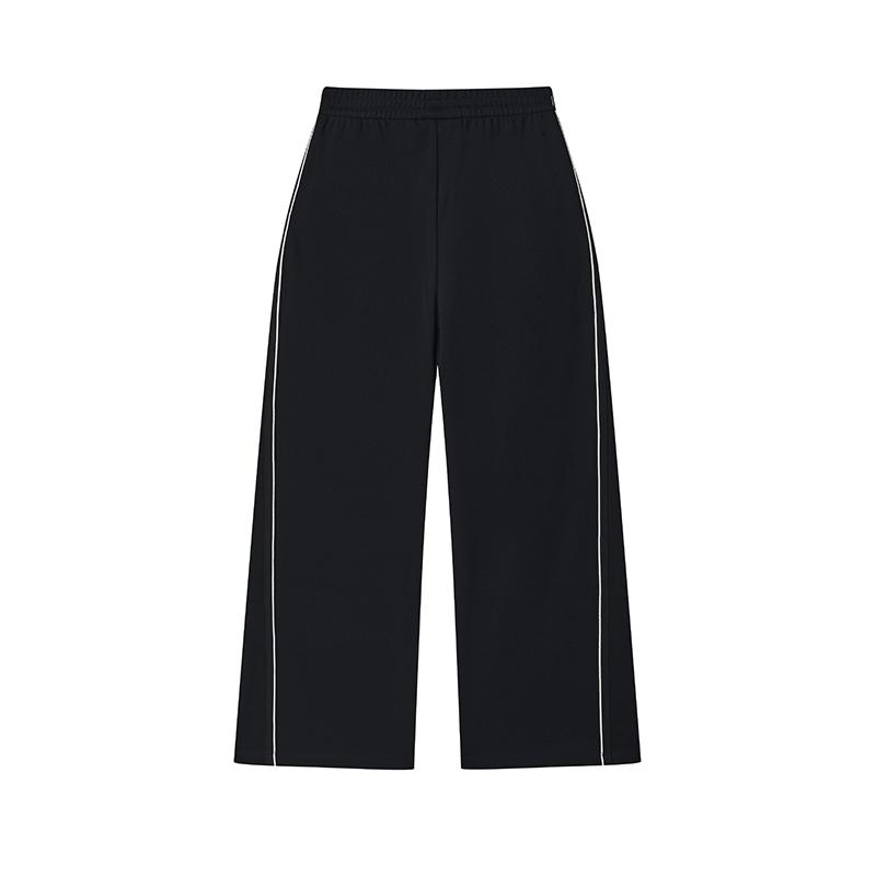 FILA White Fashionable Versatile Comfortable Loose Straight Leg Casual Pants Women bottoms F11W533605F-BK