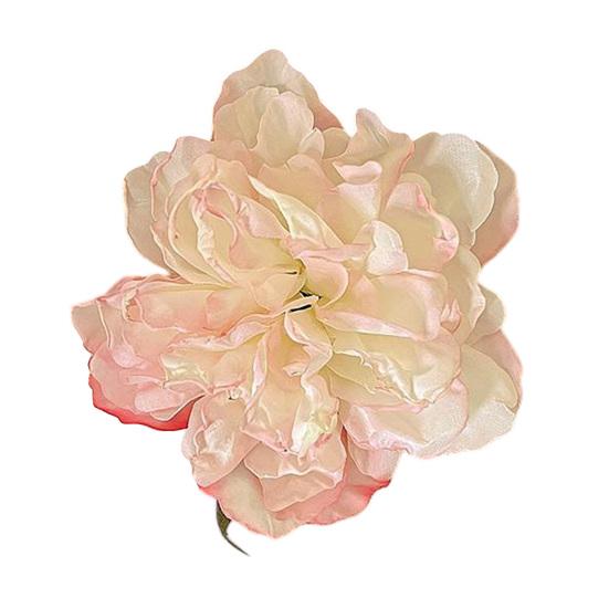 Women Hairpin Artificial Peony Flower Decor Anti-slip Teeth Hair Pin Large Size Holiday Hair Clip Hair Accessories