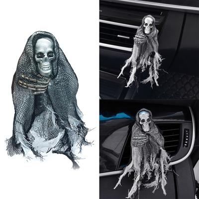 Fashionable Auto Air DiffuserAromatherapys Skull Decoration Car Air Vent Outlet Air Freshener PerfumeFragrance