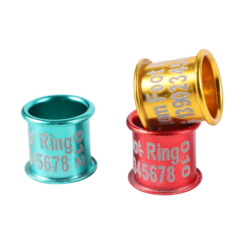 DIY High Quality Custom Aluminum Bird Foot Ring ID 8mm Pigeon Parrot Foot Ring Racing Pigeon Training Identification Ring 20Pcs