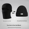 2Pcs Warm Knitted Ski Mask Cap 2In1 Winter Beanies Hats For Men Women Windproof Full Face Ski Mask Bonnet Cycling Earmuffs Hat