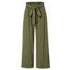 Girls' Washed Wide Leg Pants - Lightweight Wrinkle Texture Summer Trousers