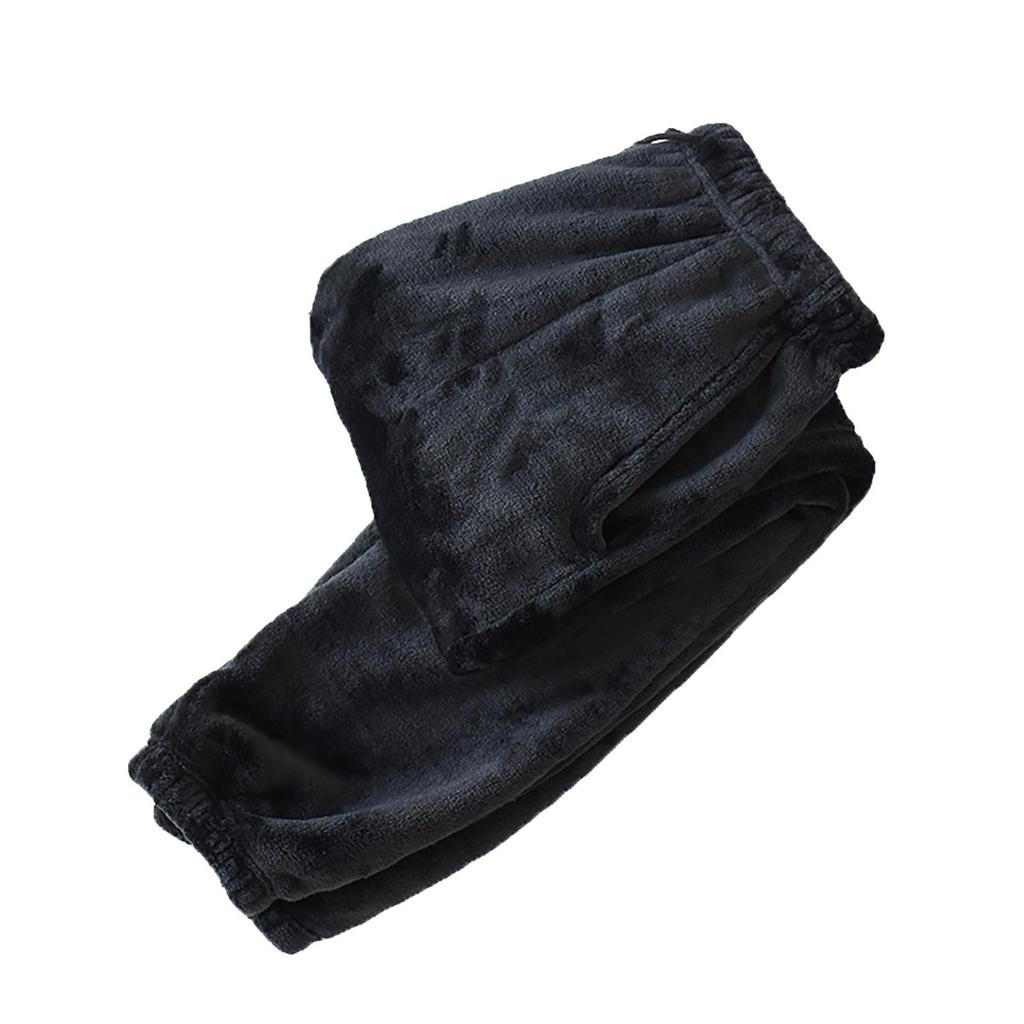 Men's Thermal Fleece Pockets Thickened Fleece Lined Casual Sports Trousers Pajama  Pants
