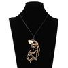 Metal Necklace Sweater Chain Long Hollow Woman Cartoon Personality Pendant Necklace