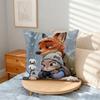 Z-Zootopia 2 J-Judy Nick DSN funda de cojín Oficina en casa Conveniente Simplicidad Nórdica Popular Con Cremallera Funda de Cojín