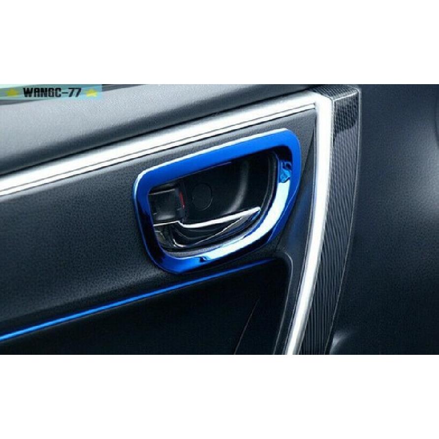 Blue Interior Door Bowl Cover Trim Decor Fit For Toyota Corolla 2014-2018 New