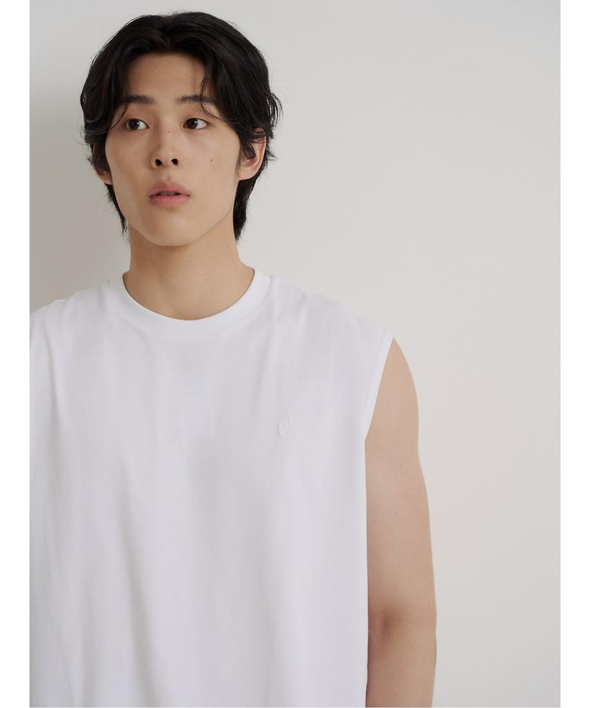 Binpolmen [Essential] Sleeveless T-Shirt White